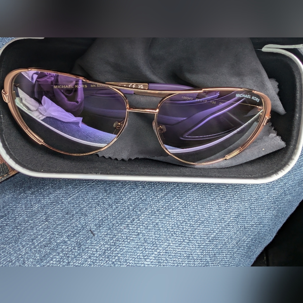 Michael Kors women's rose gold sunglasses